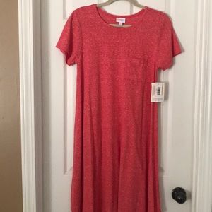 LuLaRoe Carly Cherry Red sz S super soft cotton